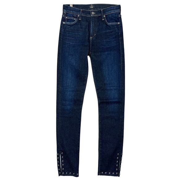 Citizens of Humanity Rocket Skinny Jeans 26" Pearl Studded Hem COH Punk Goth Emo - Picture 1 of 11